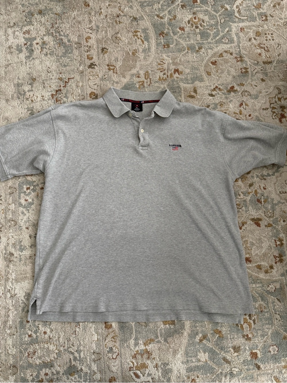 U.S. Polo Assn. Light Gray Men's Polo Shirt with Small Logo